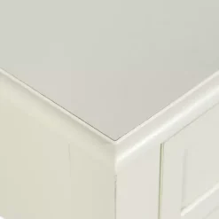 White Wood Square Hampton Accent Table