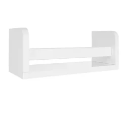 White Wood Wall Bookshelves, Set of 2