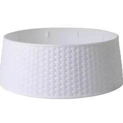 White Woven Rattan Tree Collar