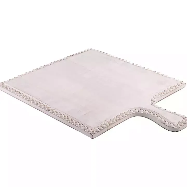 Whitewashed Wood Beaded Edge Cutting Board, 14x18