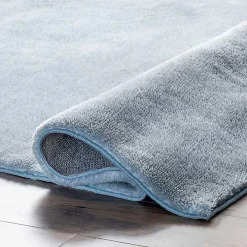 Whitlow Blue Shag Washable Area Rug, 6x9