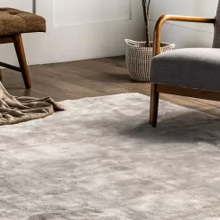 Whitlow Gray Shag Washable Area Rug, 8x10