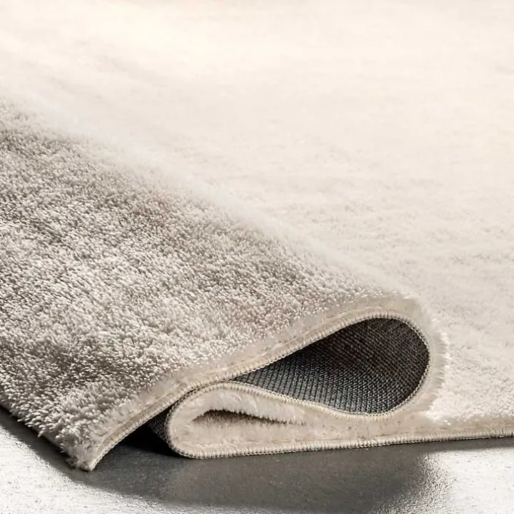 Whitlow Ivory Shag Washable Area Rug, 6x9