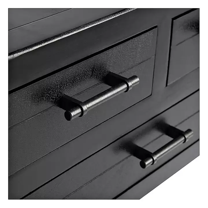 Wilbert 3-Drawer Black Console Table