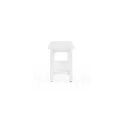 Willis White Wooden Lower Shelf Bench
