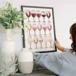 Wine Glasses Framed Art Print