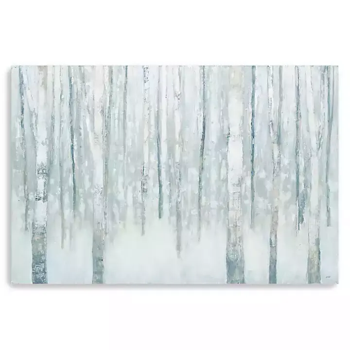 Winter Blue Birch Canvas Art Print, 60x40 in.