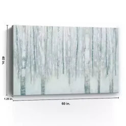 Winter Blue Birch Canvas Art Print, 60x40 in.