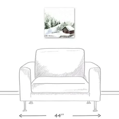 Winter Cabin Canvas Art Print