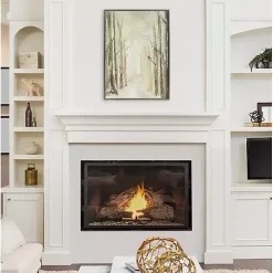 Winter Forest Landscape Framed Canvas Art Print
