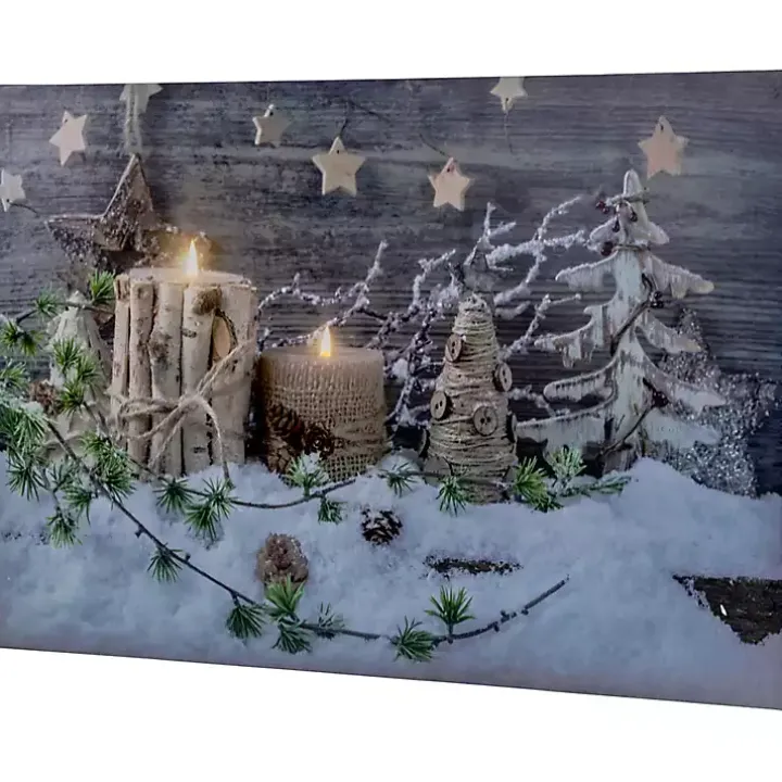 Winter Star LED Canvas Art Print
