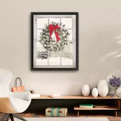 Winter Window View Framed Canvas Art Print, 26x34