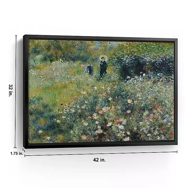 Woman with Parasol Garden Canvas Print, 42x32 in.