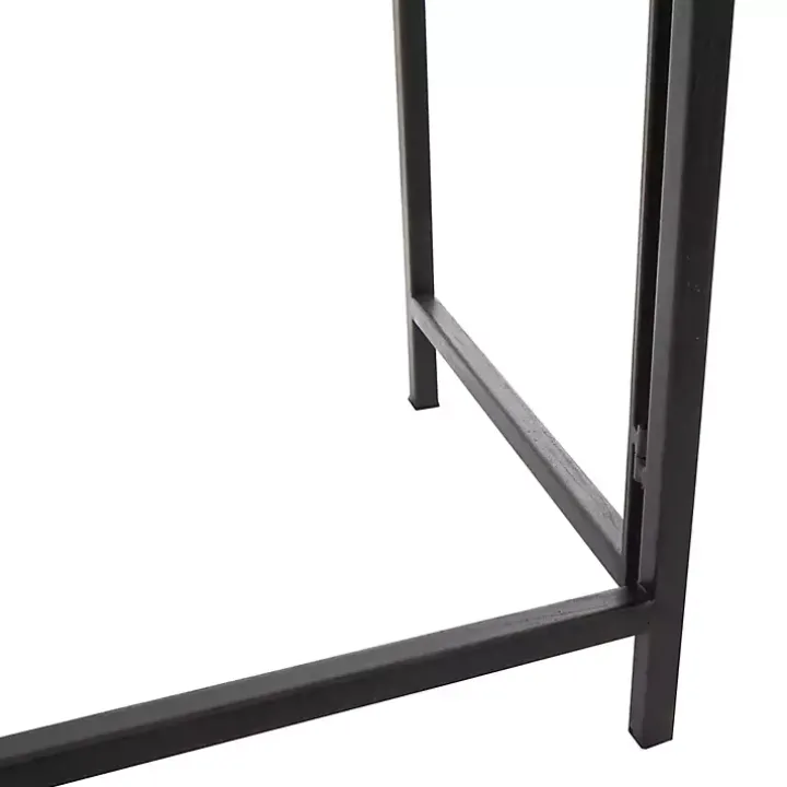 Wood and Metal Arches Console Table