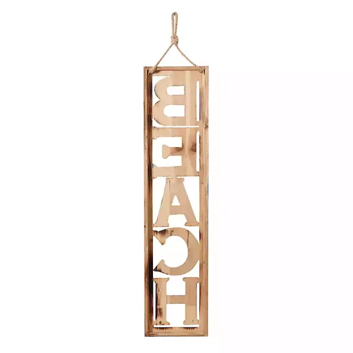 Wood Cut-Out Beach Hanging Wall Plaque