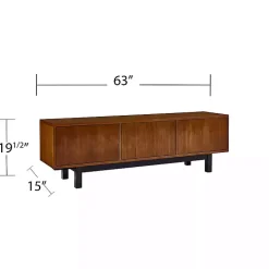 Wooden 3-Door Media Cabinet