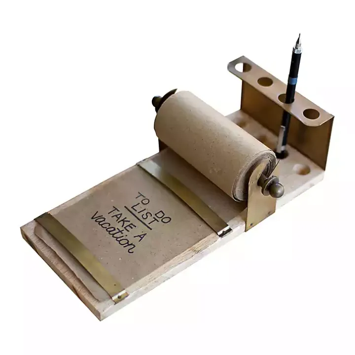 Wooden Tabletop Note Roll