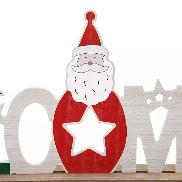 Wooden Welcome Christmas Tabletop Sign