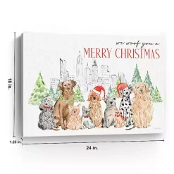 Woof You a Merry Christmas Canvas Print