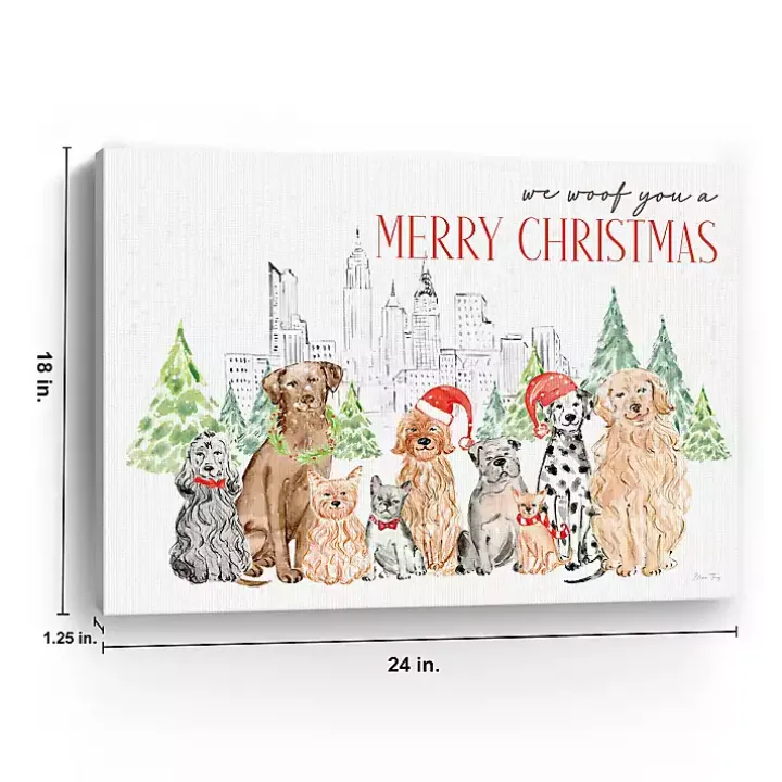 Woof You a Merry Christmas Canvas Print
