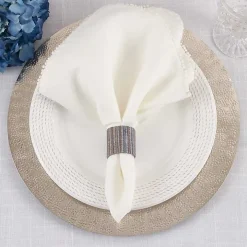 Woven Indigo 4-pc. Napkin Ring Set