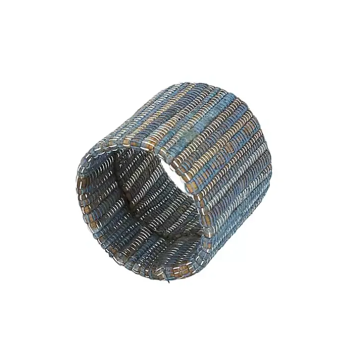 Woven Indigo 4-pc. Napkin Ring Set