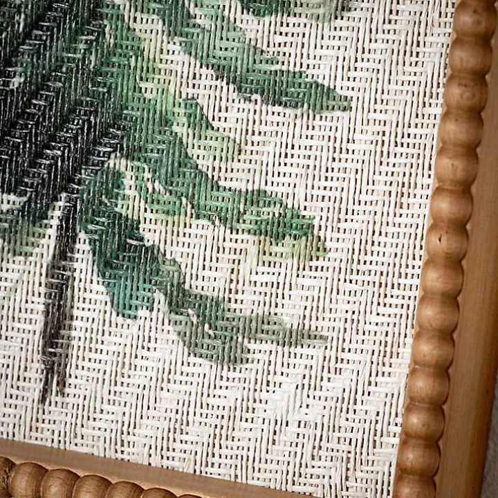 Woven Pine Tree Framed Art Prints, Set of 2