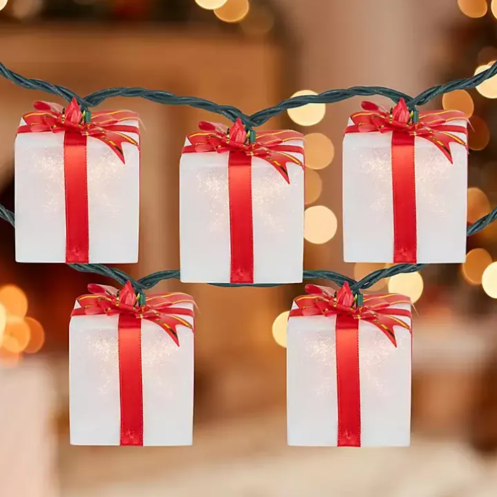 Wrapped Christmas Gifts 10-pc. String Lights