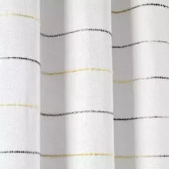 Yellow and Gray Ombre Stripe Shower Curtain
