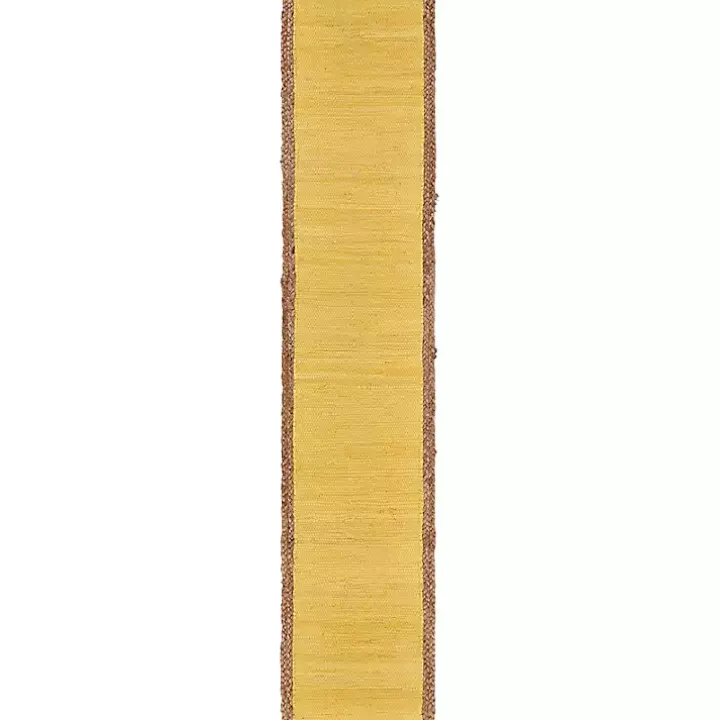 Yellow Braided Jute Table Runner