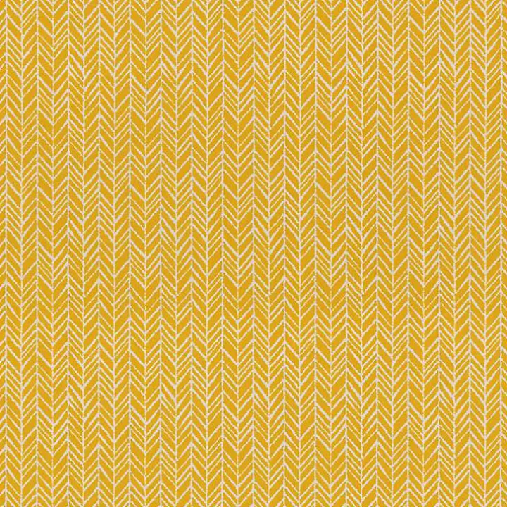 Yellow Herringbone Tufted Outdoor Settee Cushion