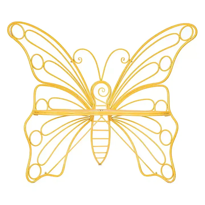 Yellow Metal Butterfly Garden Chair