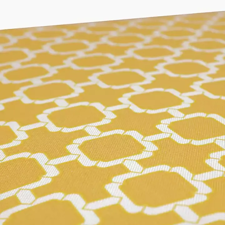 Yellow Pattern Outdoor Chaise Cushion