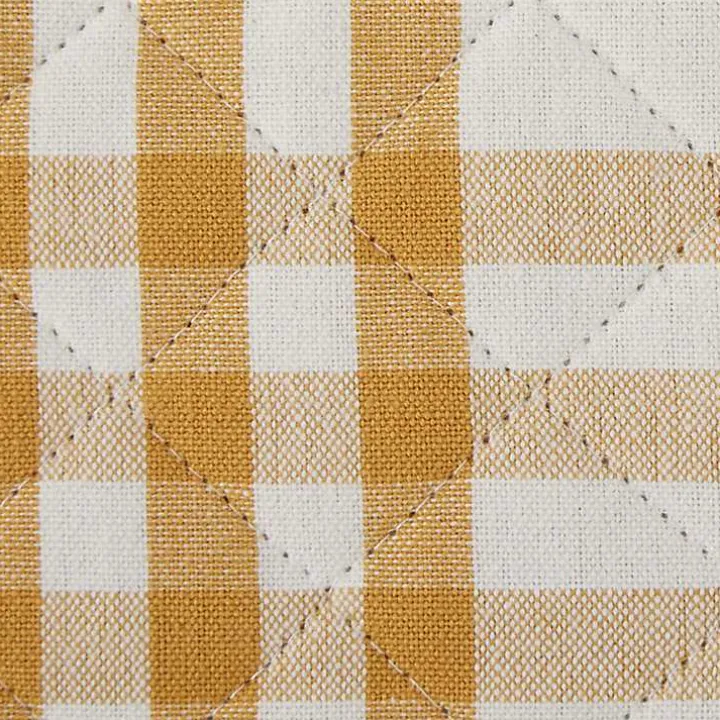 Yellow Plaid Eat Drink Enjoy 4-pc. Dish Towel Set