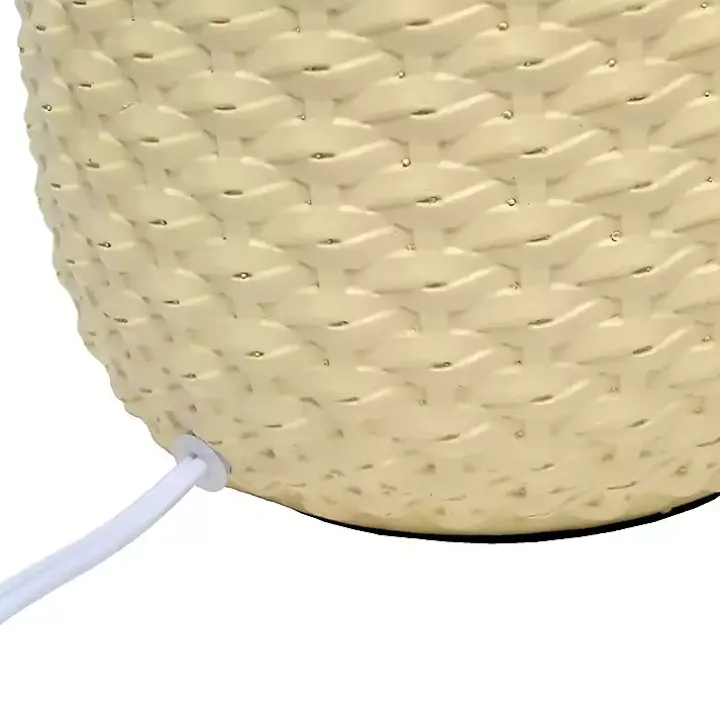 Yellow Purled Ceramic Table Lamp