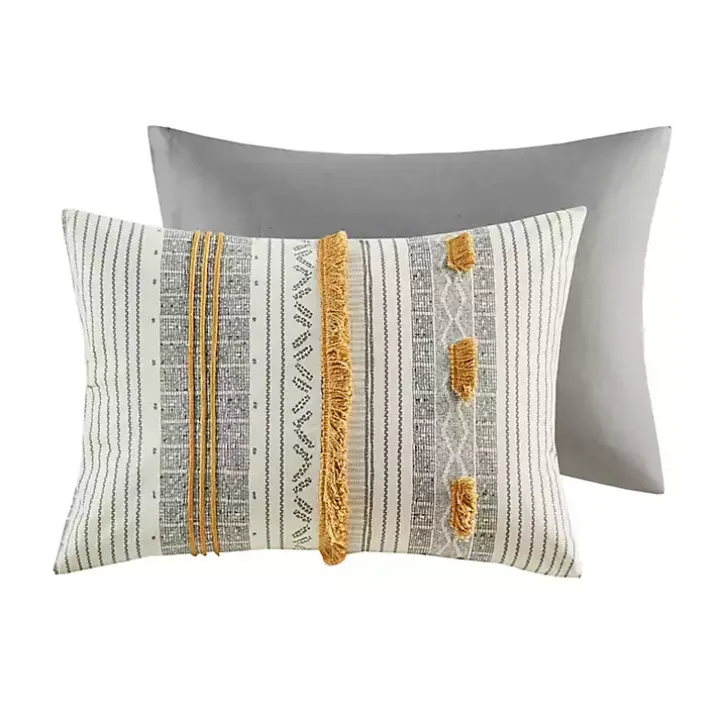 Yellow Striped 3-pc. Full/Queen Comforter Set