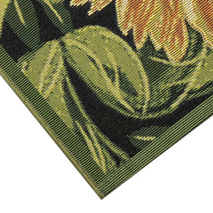 Yellow Sunflower Indoor/Outdoor Runner, 1x4
